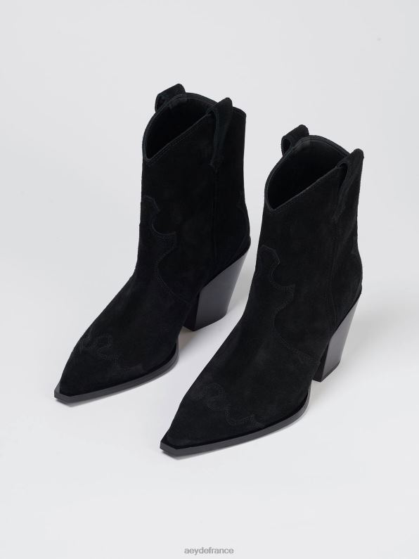 Aeyde Albi Suède noir R4DZ2266 chaussure