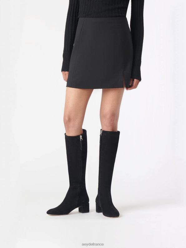 Aeyde Laura Suède noir R4DZ2119 chaussure