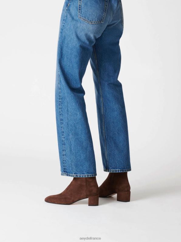 Aeyde Linn daim marron R4DZ2118 chaussure