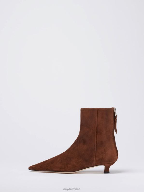 Aeyde Zoé daim marron R4DZ262 chaussure