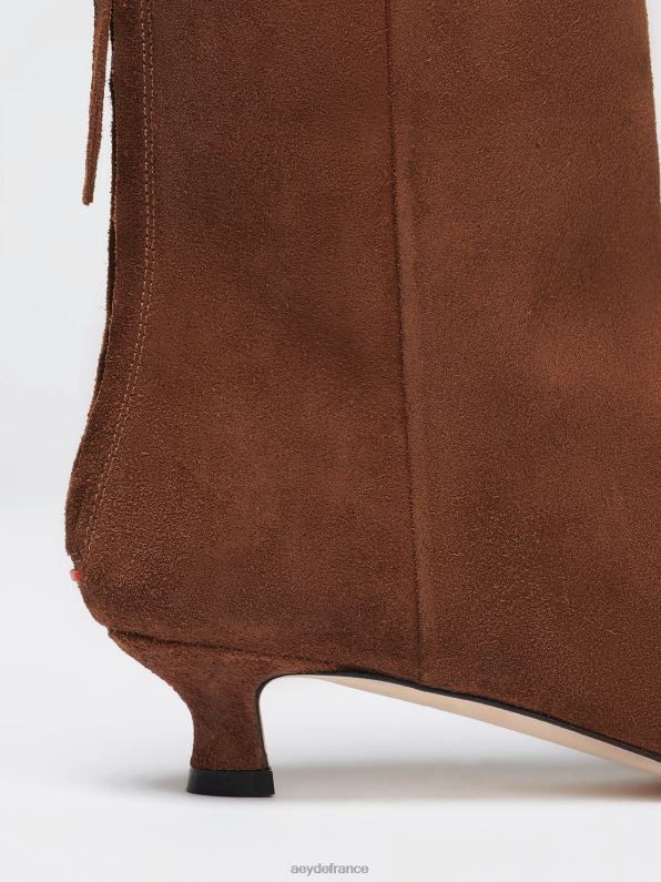 Aeyde Zoé daim marron R4DZ262 chaussure