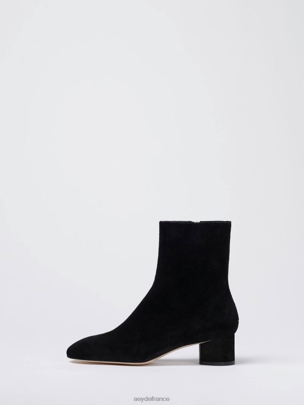 Aeyde allégra Suède noir R4DZ269 chaussure