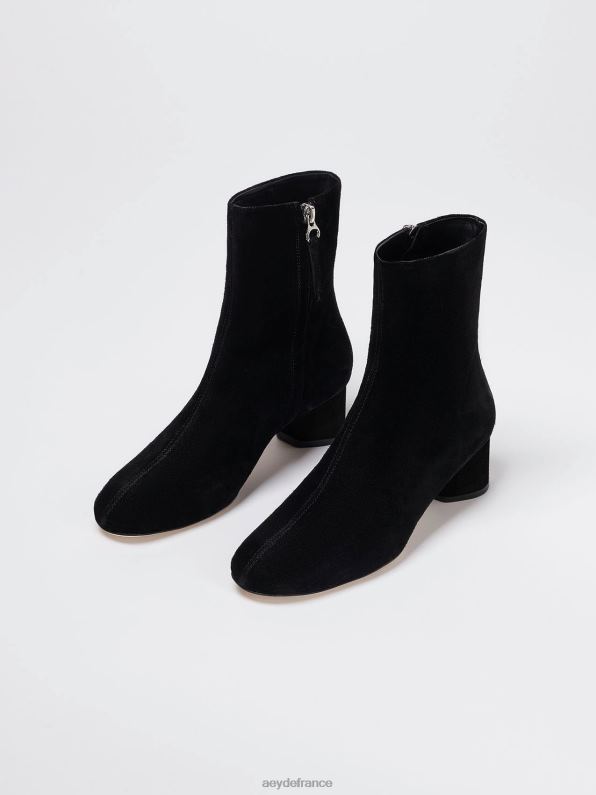 Aeyde allégra Suède noir R4DZ269 chaussure
