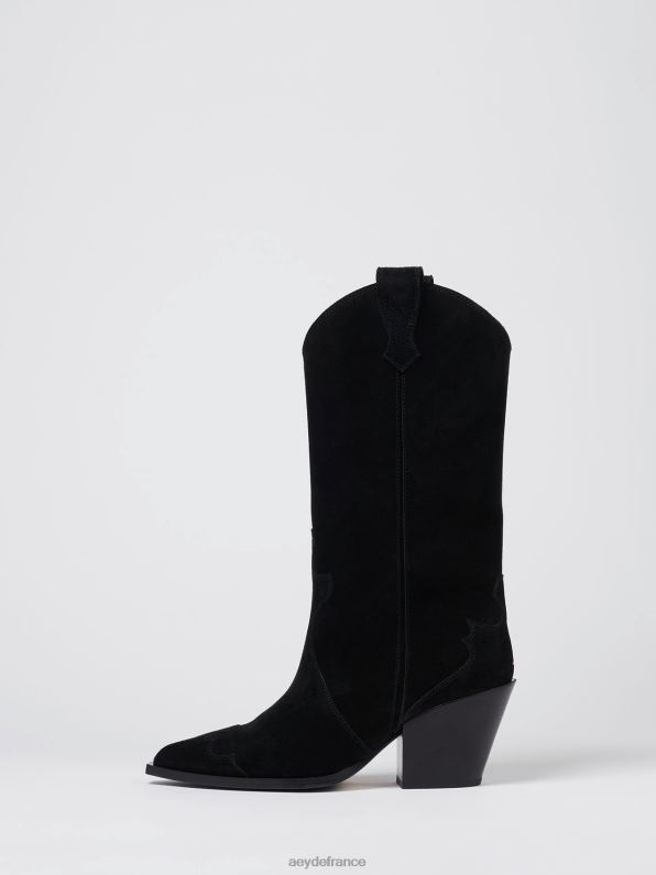 Aeyde ariel Suède noir R4DZ2261 chaussure