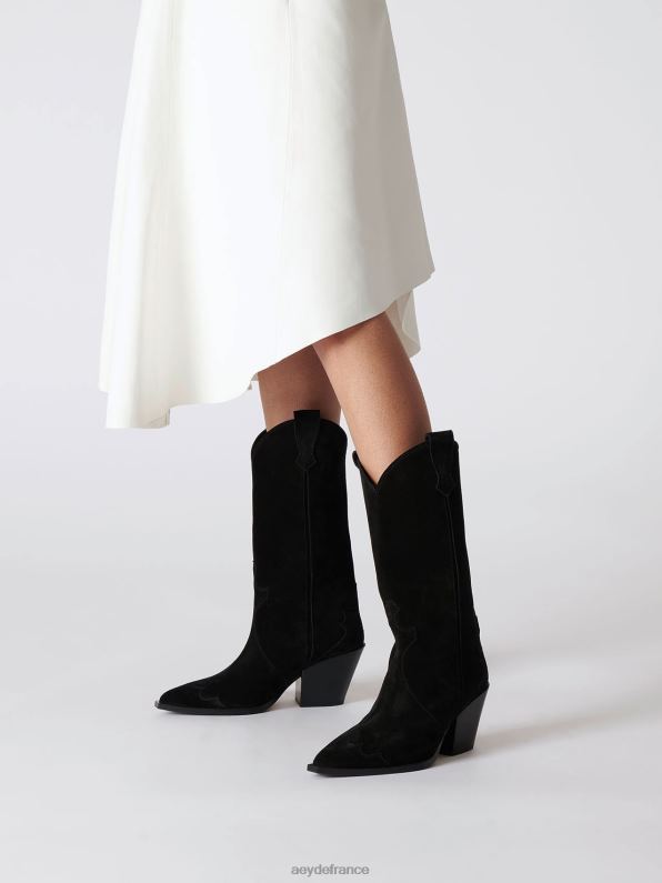 Aeyde ariel Suède noir R4DZ2261 chaussure