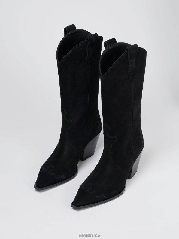 Aeyde ariel Suède noir R4DZ2261 chaussure
