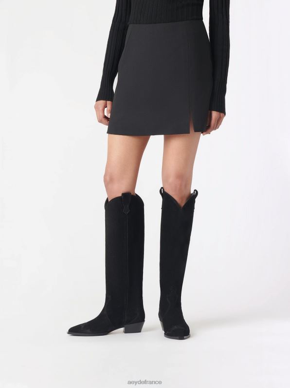 Aeyde aruna Suède noir R4DZ2267 chaussure