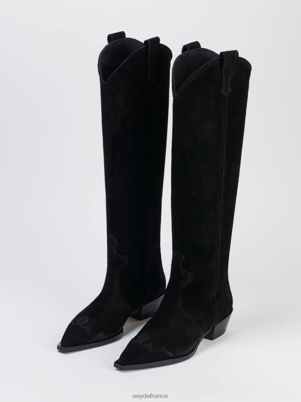 Aeyde aruna Suède noir R4DZ2267 chaussure