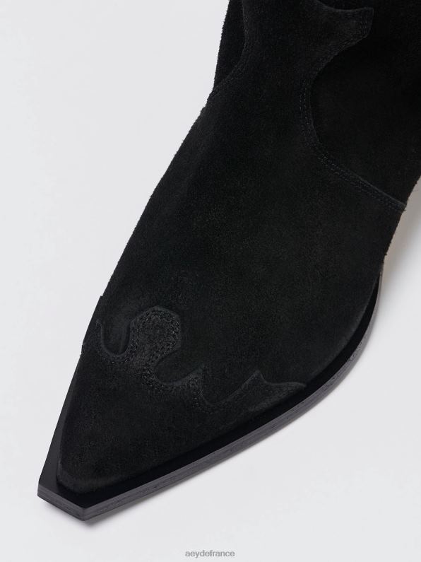 Aeyde aruna Suède noir R4DZ2267 chaussure