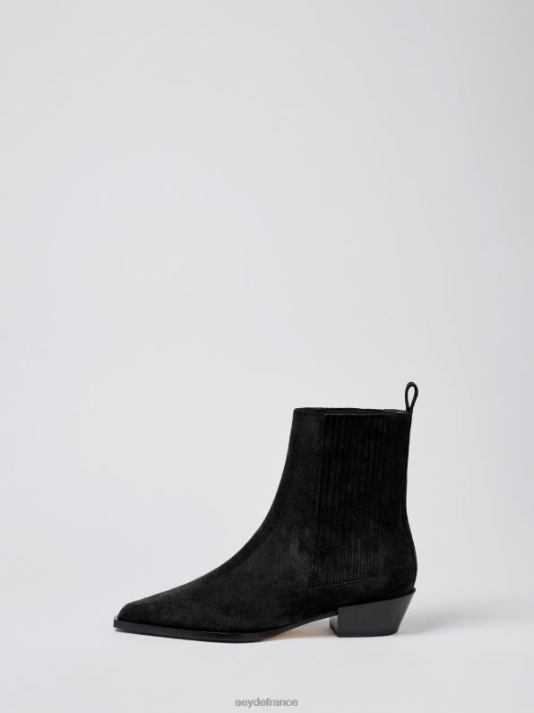 Aeyde bélinda Suède noir R4DZ232 chaussure