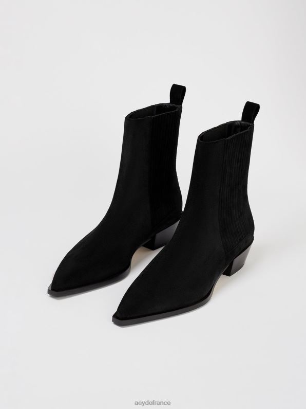 Aeyde bélinda Suède noir R4DZ232 chaussure