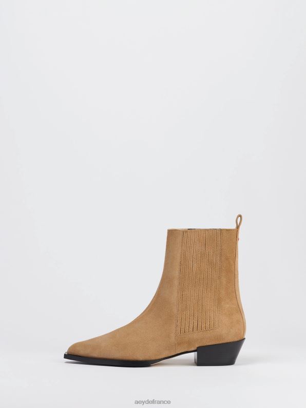 Aeyde bélinda daim caramel R4DZ235 chaussure