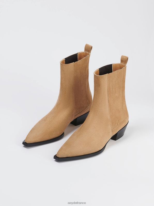 Aeyde bélinda daim caramel R4DZ235 chaussure