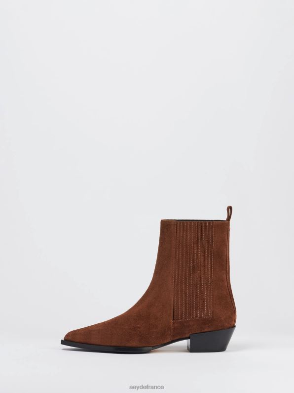 Aeyde bélinda daim marron R4DZ234 chaussure