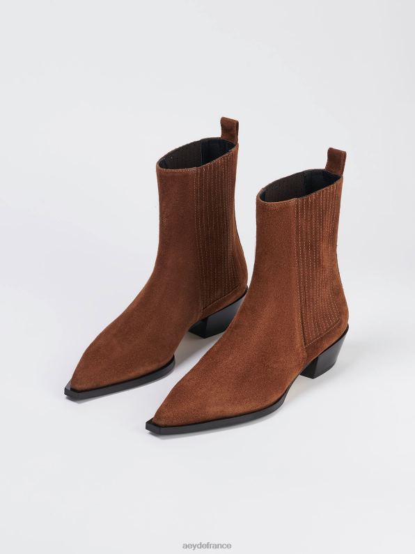 Aeyde bélinda daim marron R4DZ234 chaussure