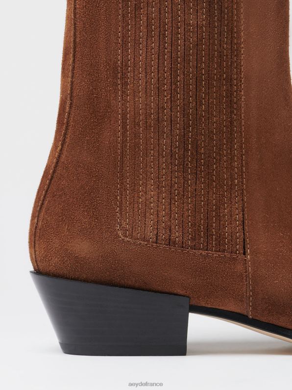 Aeyde bélinda daim marron R4DZ234 chaussure