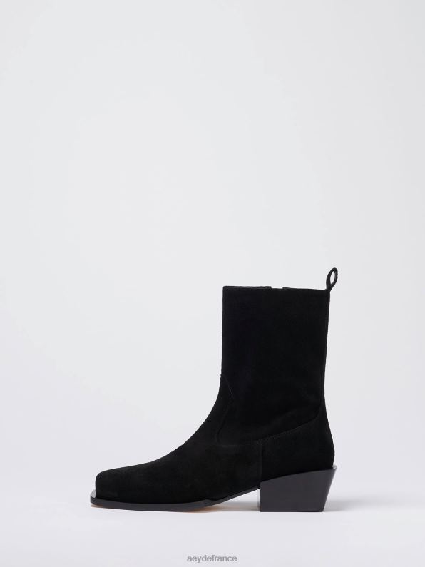 Aeyde facture Suède noir R4DZ231 chaussure
