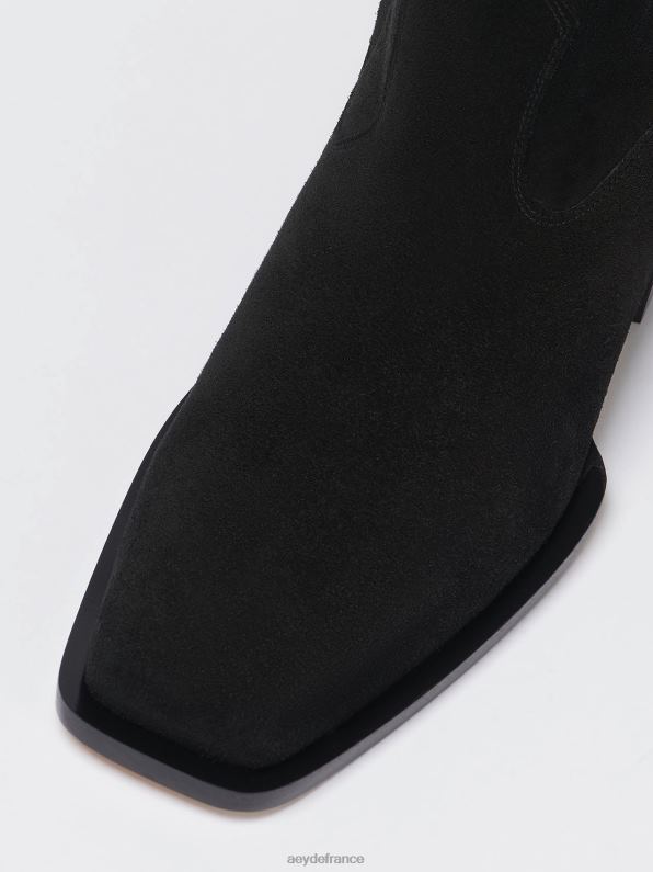 Aeyde facture Suède noir R4DZ231 chaussure