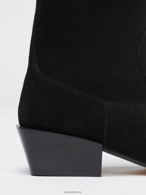 Aeyde facture Suède noir R4DZ231 chaussure