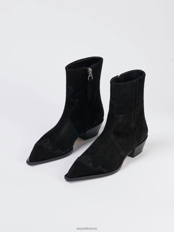 Aeyde hester Suède noir R4DZ2258 chaussure