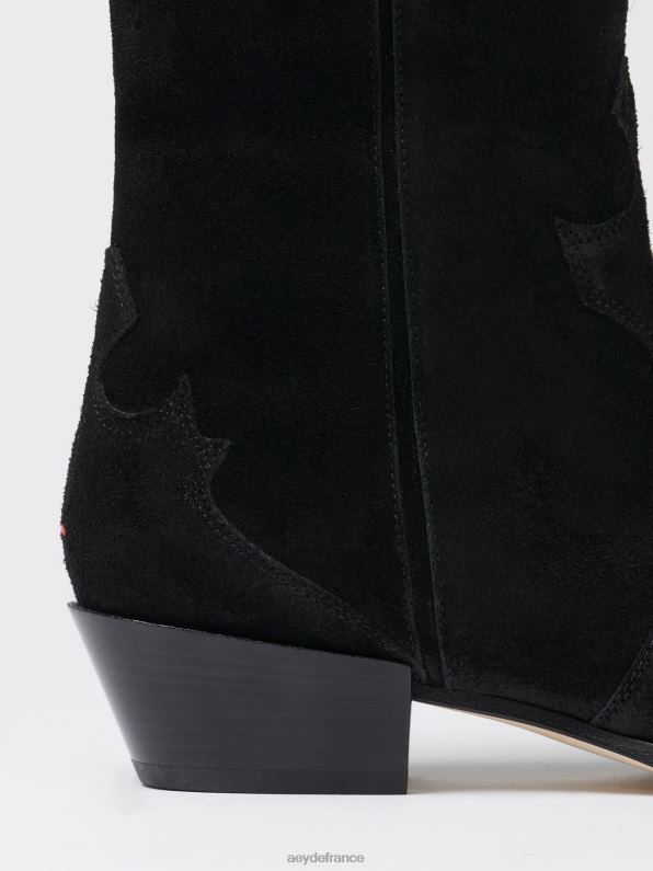 Aeyde hester Suède noir R4DZ2258 chaussure