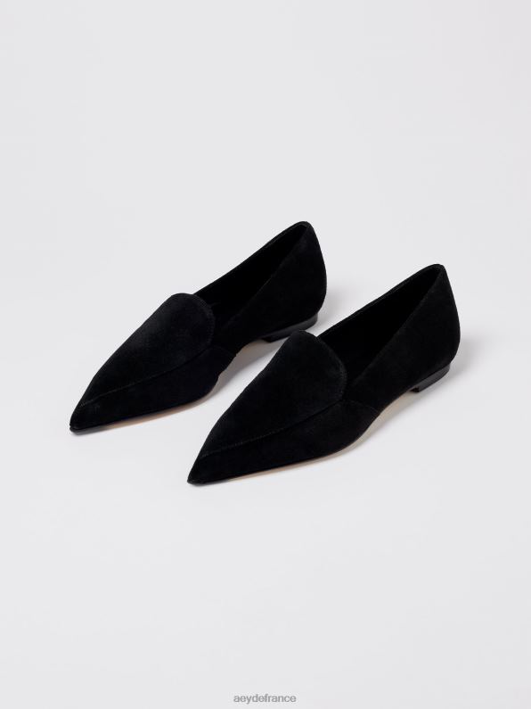 Aeyde marthe Suède noir R4DZ2210 chaussure