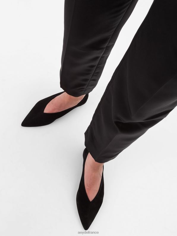 Aeyde moa Suède noir R4DZ2216 chaussure