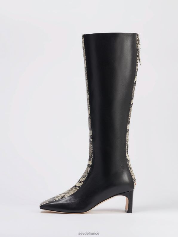 Aeyde Morgane noir/veau crème/serpent R4DZ2113 chaussure