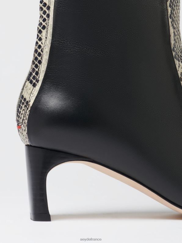 Aeyde Morgane noir/veau crème/serpent R4DZ2113 chaussure