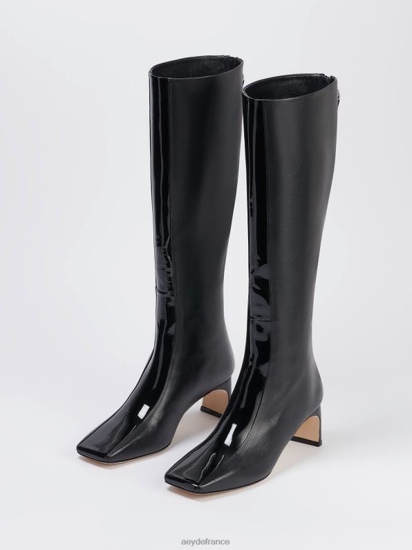 Aeyde Morgane veau noir/vernis R4DZ2114 chaussure
