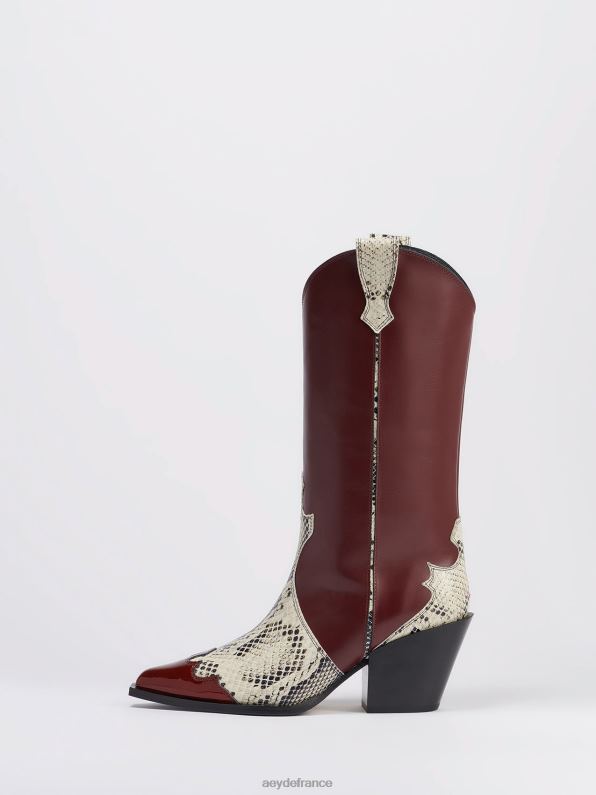 Aeyde ariel porto/veau crémeux/serpent R4DZ2262 chaussure