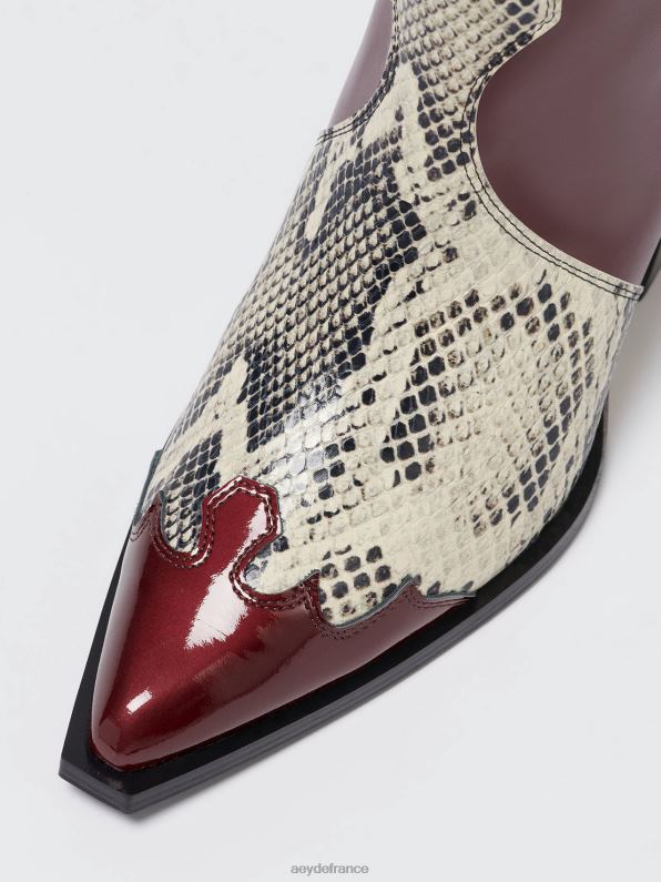 Aeyde ariel porto/veau crémeux/serpent R4DZ2262 chaussure