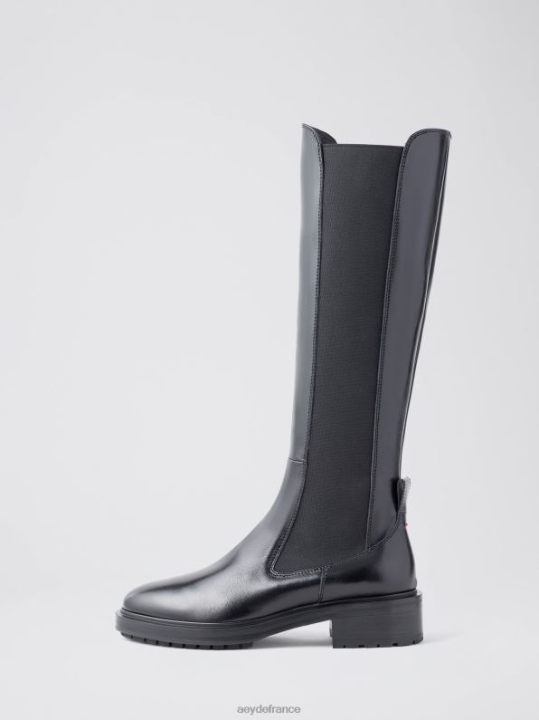 Aeyde blanche veau noir R4DZ213 chaussure