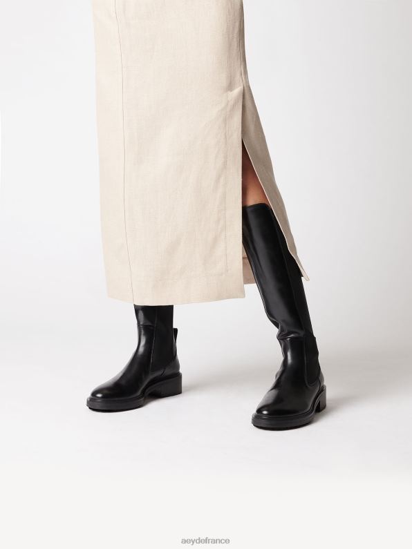 Aeyde blanche veau noir R4DZ213 chaussure