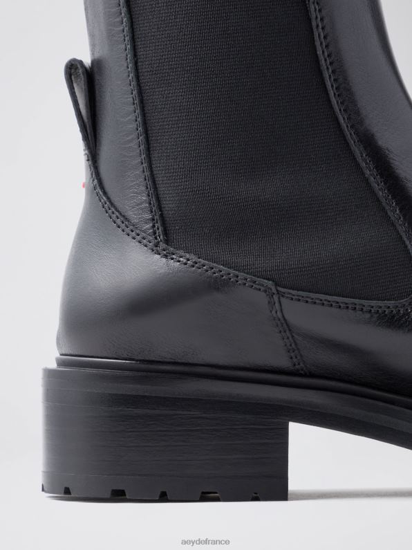 Aeyde blanche veau noir R4DZ213 chaussure