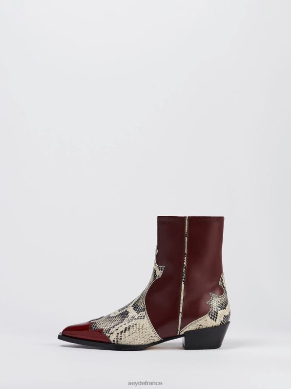 Aeyde hester porto/veau crémeux/serpent R4DZ2257 chaussure