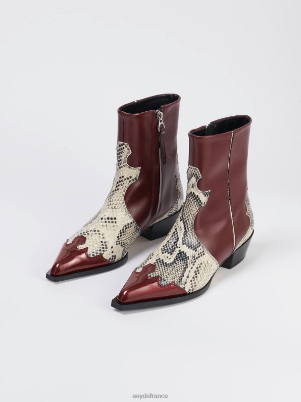 Aeyde hester porto/veau crémeux/serpent R4DZ2257 chaussure