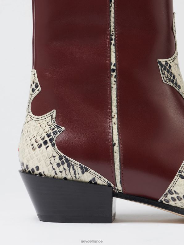 Aeyde hester porto/veau crémeux/serpent R4DZ2257 chaussure