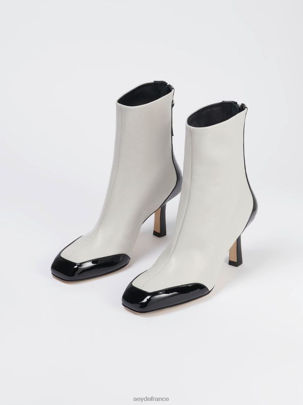 Aeyde lis craie/veau noir/vernis R4DZ2271 chaussure