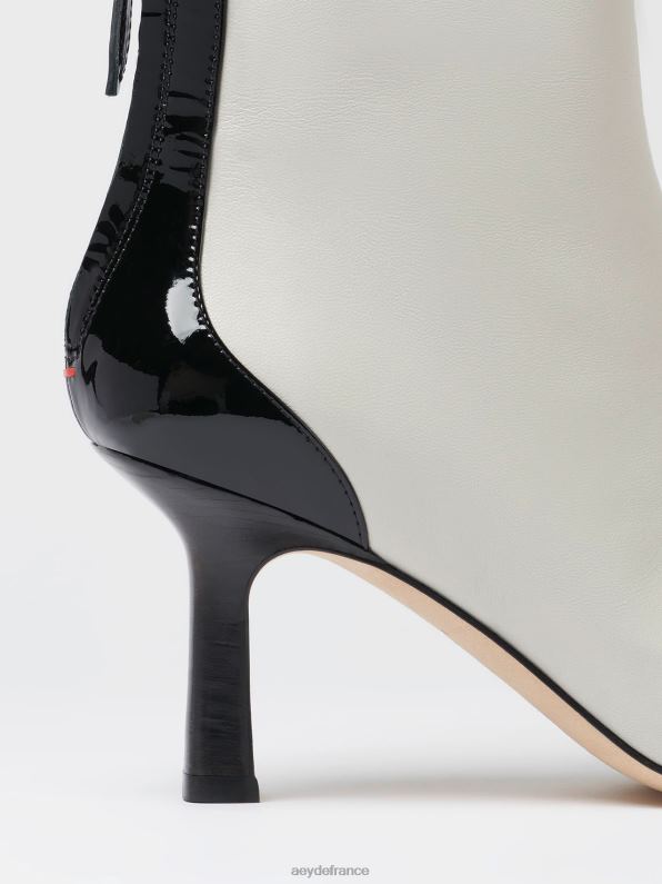 Aeyde lis craie/veau noir/vernis R4DZ2271 chaussure