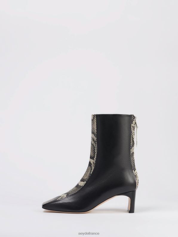 Aeyde manou noir/veau crème/serpent R4DZ2111 chaussure