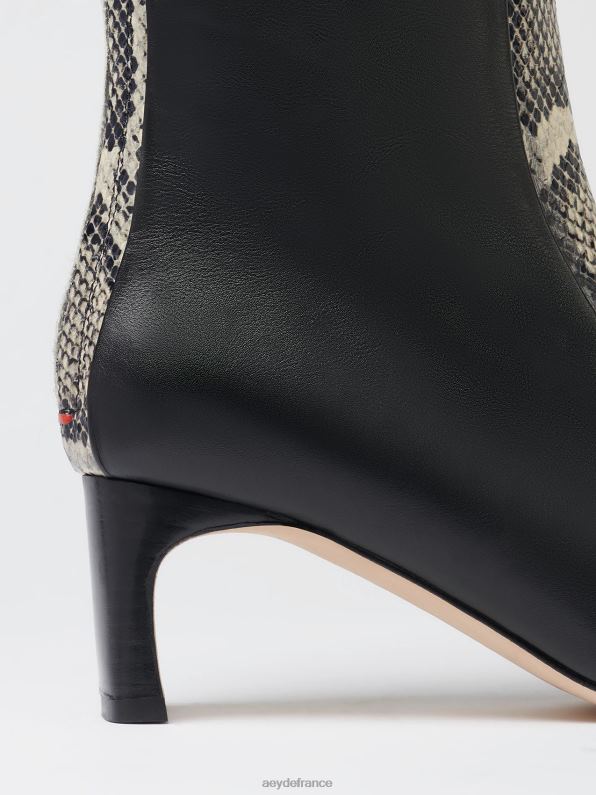 Aeyde manou noir/veau crème/serpent R4DZ2111 chaussure