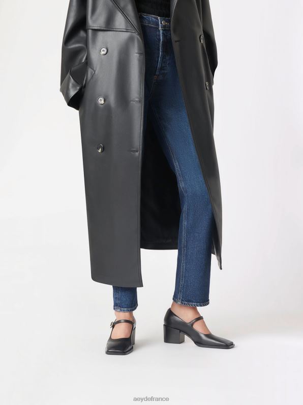 Aeyde n'importe qui veau noir R4DZ2177 chaussure