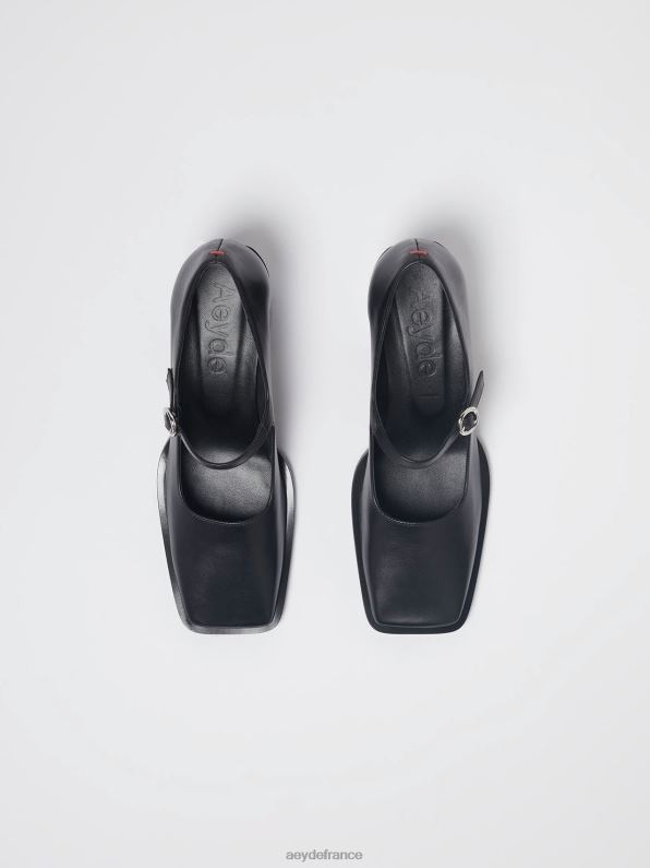 Aeyde n'importe qui veau noir R4DZ2177 chaussure