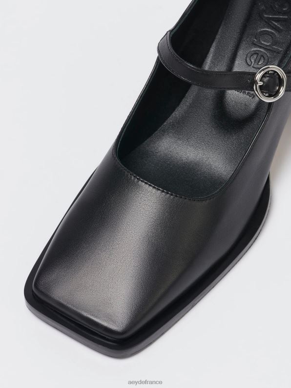 Aeyde n'importe qui veau noir R4DZ2177 chaussure