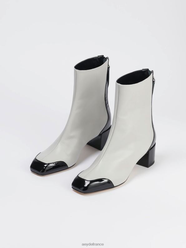 Aeyde suki craie/veau noir/vernis R4DZ276 chaussure
