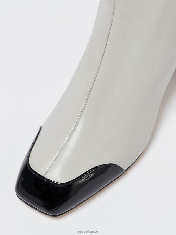 Aeyde suki craie/veau noir/vernis R4DZ276 chaussure